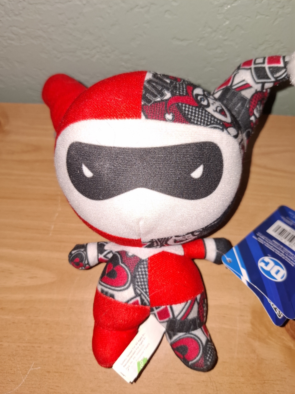 DC Plush Harley Quinn-Inspired Red and Black Superhero Doll